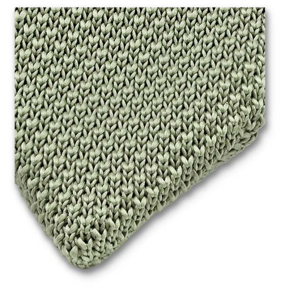 Cravate tricot Vert Sauge (2)