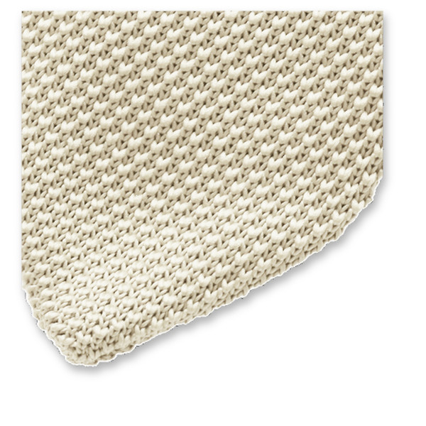 Cravate tricot Ivoire (2)