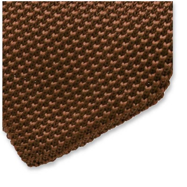 Cravate tricot Cognac (2)