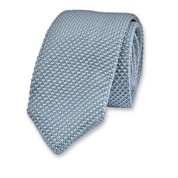 Cravate tricot Bleu bébé (1)