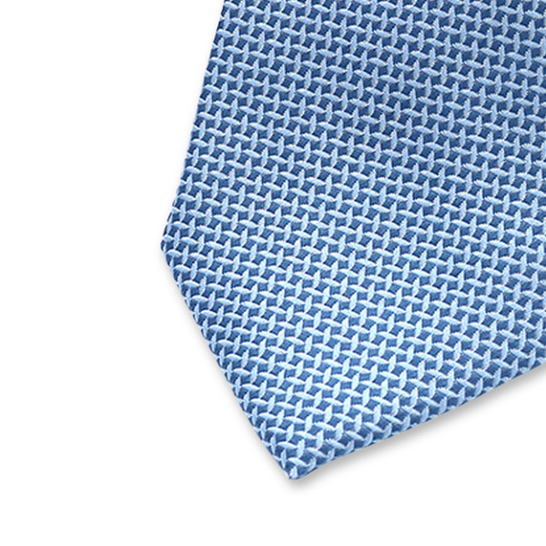 Cravate bleue à motif (2)