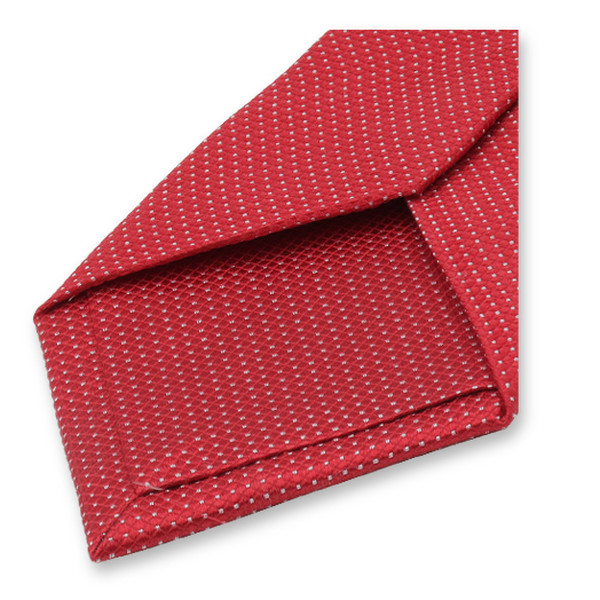 Cravate Rouge À Pois Gris Clair (3)