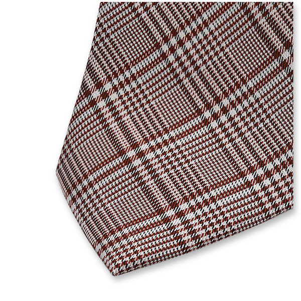 Cravate Carreaux Orange - marron (2)