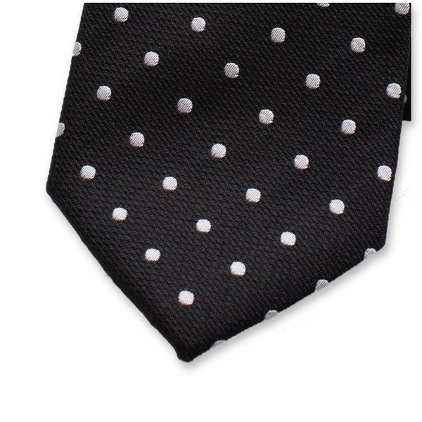 Cravate Noire à Pois Blancs (2)