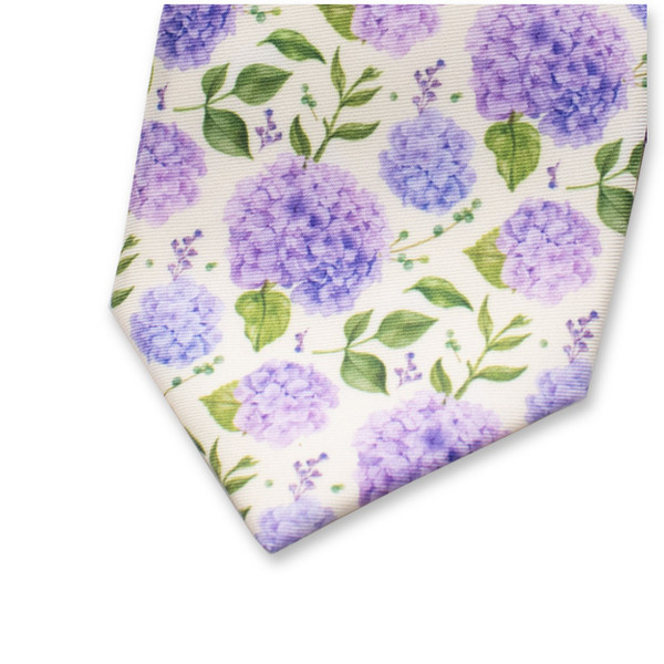 Cravate violette - Hortensia (2)