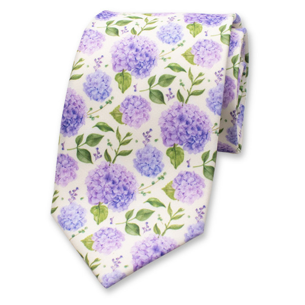 Cravate violette - Hortensia (1)