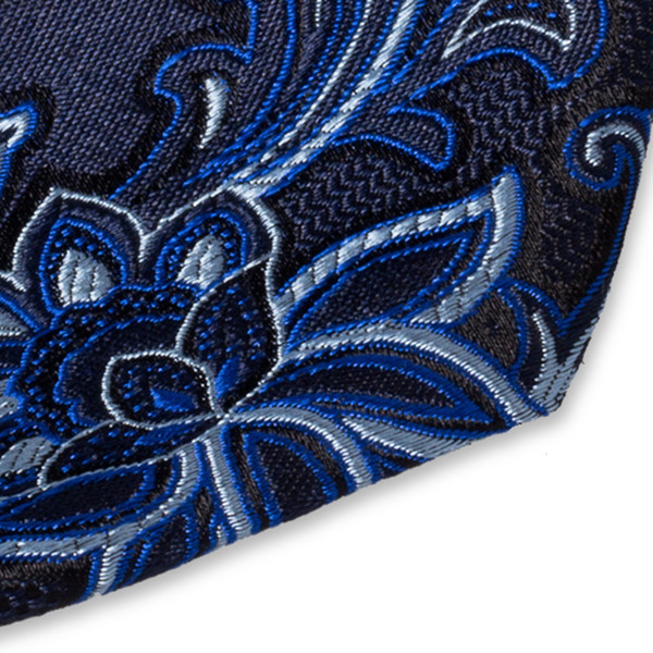 Cravate Motif floral bleu (2)