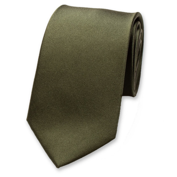 Cravate en satin vert foncé (2)