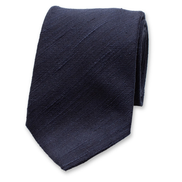 Cravate bleu foncé - Soie italienne (1)