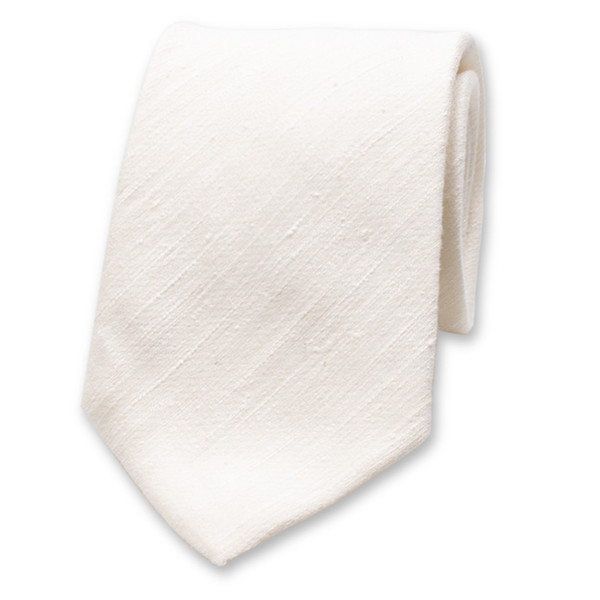 Cravate blanc cassé - Soie italienne (1)