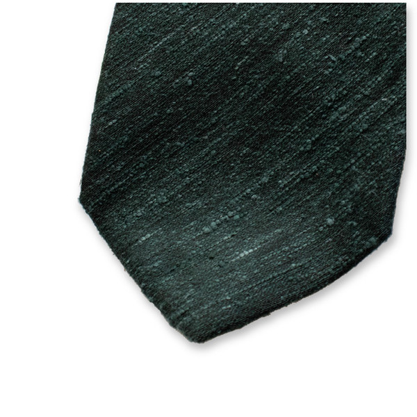 Cravate vert foncé - Soie italienne (2)