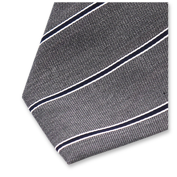 Cravate de luxe gris foncé - Rayures (2)