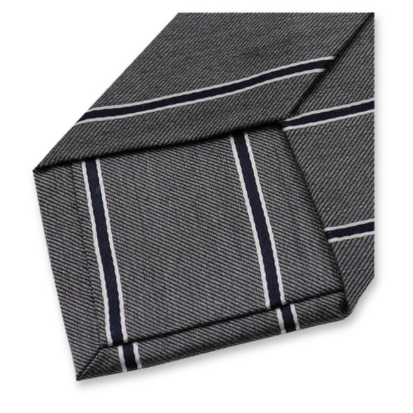 Cravate de luxe gris foncé - Rayures (3)