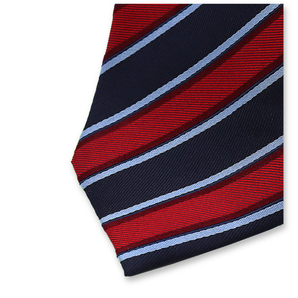 Cravate Rayée Bleu et Rouge (2)