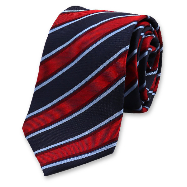 Cravate Rayée Bleu et Rouge (1)