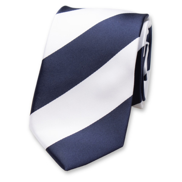 Cravate blue marine/blanc (1)