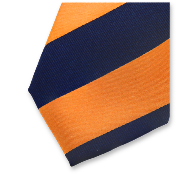 Cravate marine/orange (2)