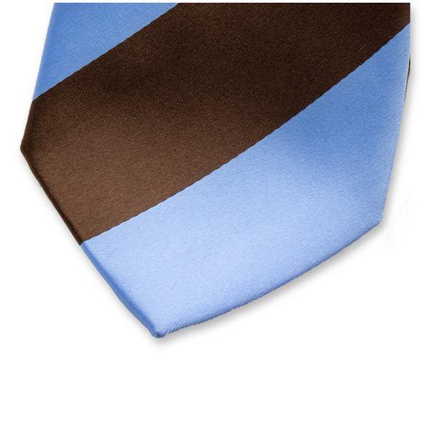 Cravate marron/bleu (2)
