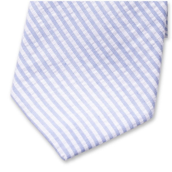Cravate Seersucker - Bleu clair (2)