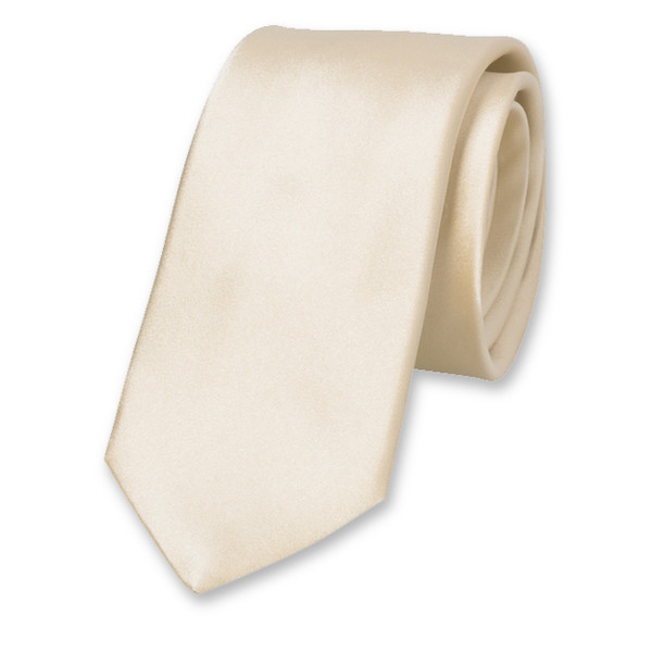 Cravate Femme Blanc Cassé - Satin de soie (1)