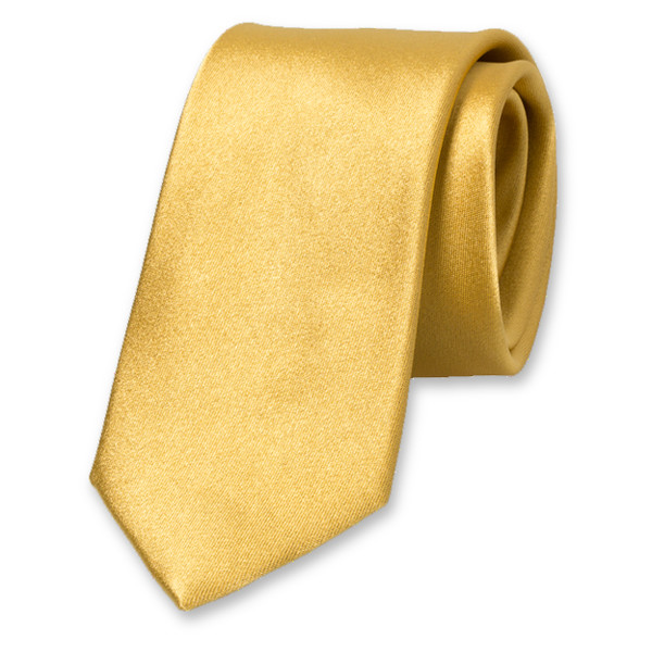 Cravate Dorée Pour Femme - Satin de soie (1)