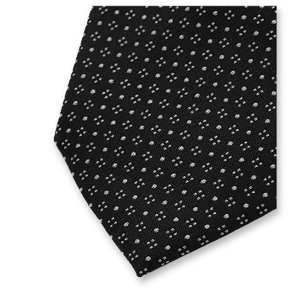 Cravate étroite noire - Motif à pois (2)