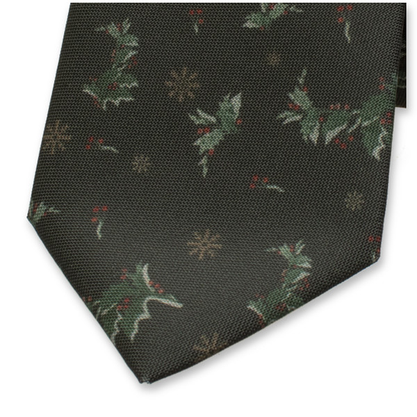 Cravate de Noël verte Holly (2)