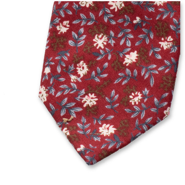 Cravate à fleurs Rouges (2)