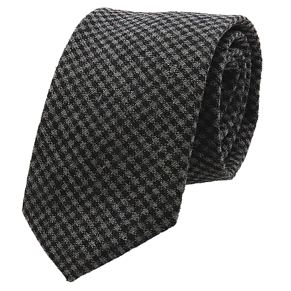 Cravate en laine - noir/grix (1)