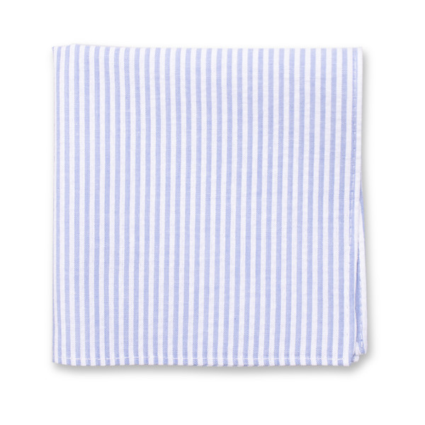 Pochette Seersucker - Bleu clair (2)