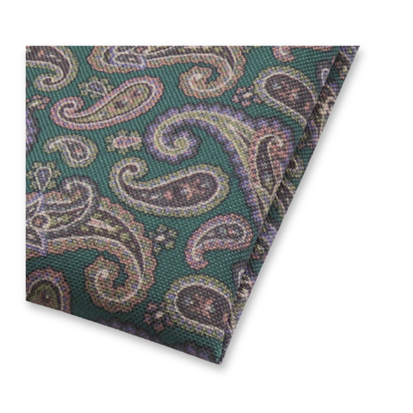 Pochette de costume Paisley Vert Foncé (2)