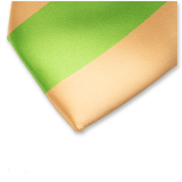 Cravate Bleu Or/Vert pomme (2)