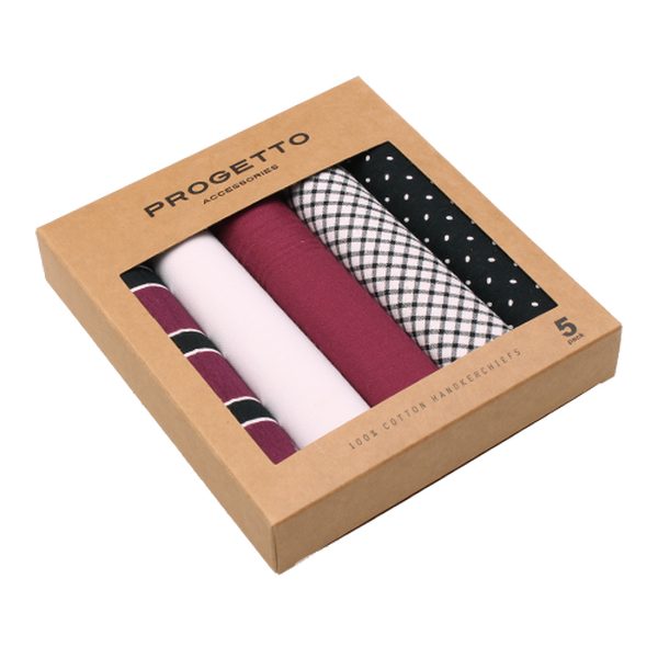 Mouchoirs homme - Rouge - Noir (1)