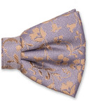 Noeud Luxe Bleu Clair - Fleurs Beiges - Thumbnail 2