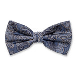 Noeud papillon de luxe bleu foncé - Paisley beige - Thumbnail 1