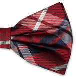 Nœud papillon à carreaux rouge/bleu - Thumbnail 2