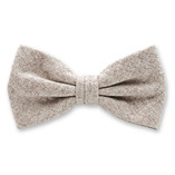 Noeud Papillon Laine Beige - Thumbnail 1