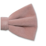 Nœud papillon en velours Vieux rose - Thumbnail 2