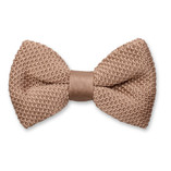 Nœud Papillon tricot Beige - Thumbnail 1