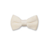 Noeud Papillon Ivoire pour Enfants Tricoté - Thumbnail 1