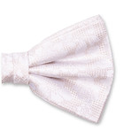 Nœud papillon Blanc  Jacquard à Motif Dentelle - Thumbnail 2