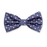 Noeud Papillon Bleu - Coeurs Roses - Thumbnail 1