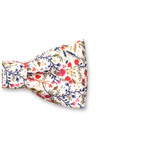 Noeud Papillon Enfant Vert-Rouge Fleuri - Thumbnail 2
