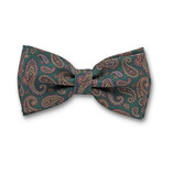 Noeud papillon cachemire vert foncé - Thumbnail 1