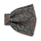Noeud papillon cachemire vert foncé - Thumbnail 2
