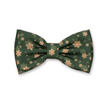 Noeud Papillon de Noël Vert - Étoiles de Neige Dorées - Thumbnail 1