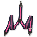 Bretelles à rayures marine/ rose - Thumbnail 2
