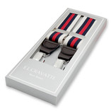 Bretelles à rayures Écru - Bleu foncé - Thumbnail 1