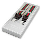 Bretelles à rayures Beige - Verde foncé - Thumbnail 1