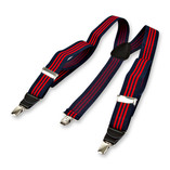 Bretelles à rayures marine et rouge - Thumbnail 2